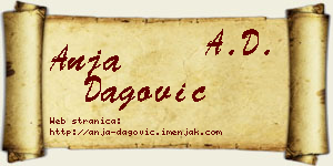 Anja Dagović vizit kartica